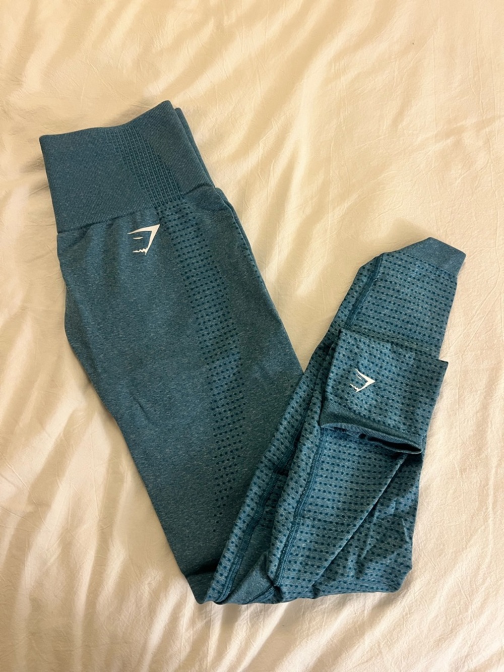 Gymshark Textured Teal High-Rise Leggings